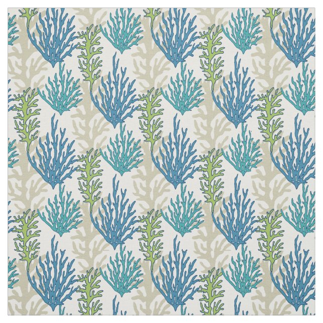 Coral Seaweeds tissu Motif (Échantillon)