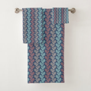 Coral Stripes Marine Serviette Set