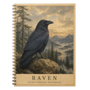 Corbeau Carnet de notes VINTAGE de la sauvagerie s