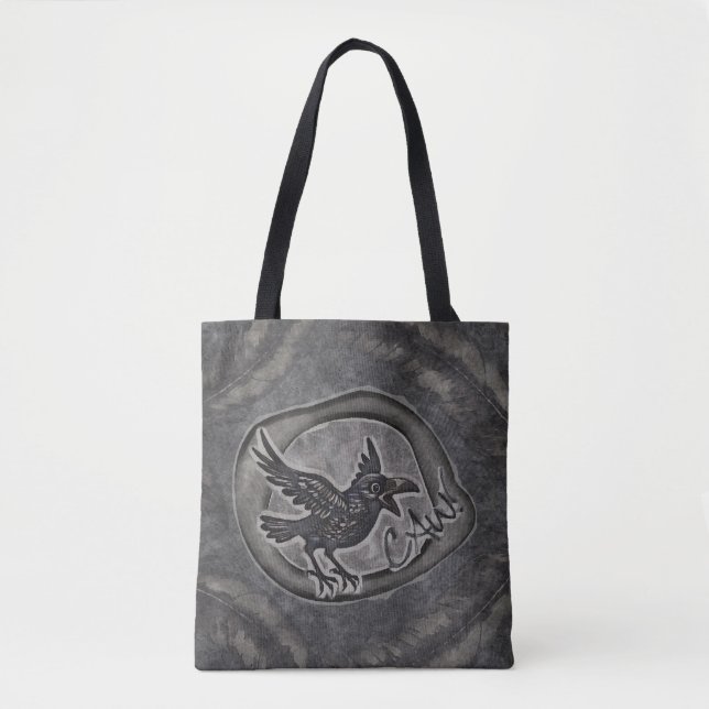 Corbeau Crow Rabe appelle CAW ! Sac porte-bagages (Devant)