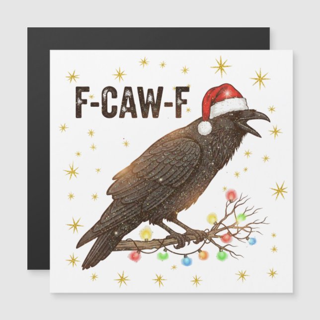 Corbeau de Noël drôle F-CAW- F (Devant / Derrière)