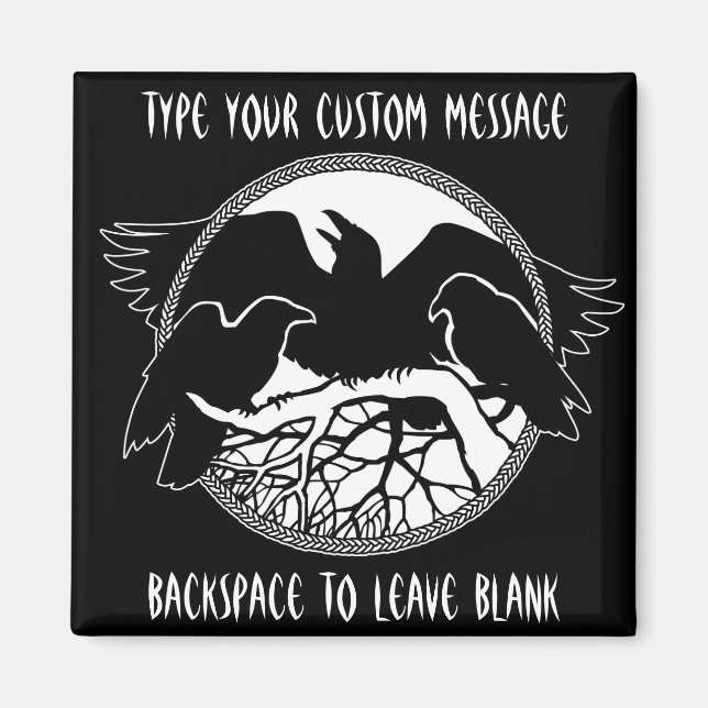 Corbeau Magnet CorbeauCadeau personnalisé frigo ma (Devant)