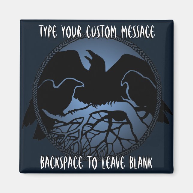 Corbeau Magnet CorbeauCadeau personnalisé frigo ma (Devant)