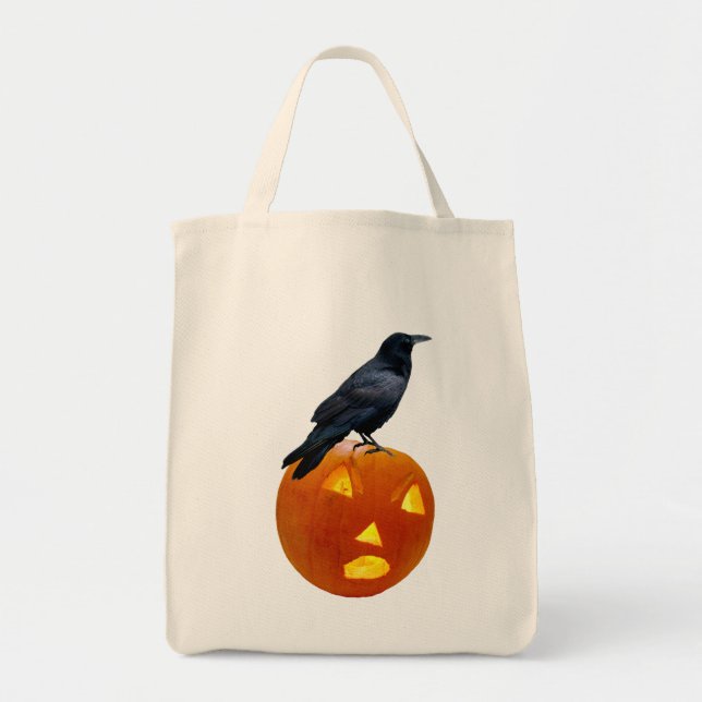 Corbeau sur le Sac fourre-tout Jack-o-Lantern (Devant)