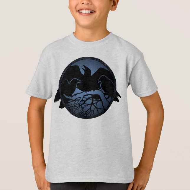 Corbeau Sweat - shirt à capuche corbeau pour enfan (Devant)
