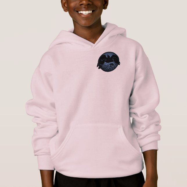 Corbeau Sweat - shirt à capuche corbeau pour enfan (Devant)
