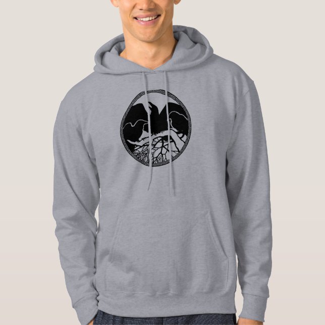 Corbeau Sweat - shirt à capuche Hommes Corbeau Cor (Devant)