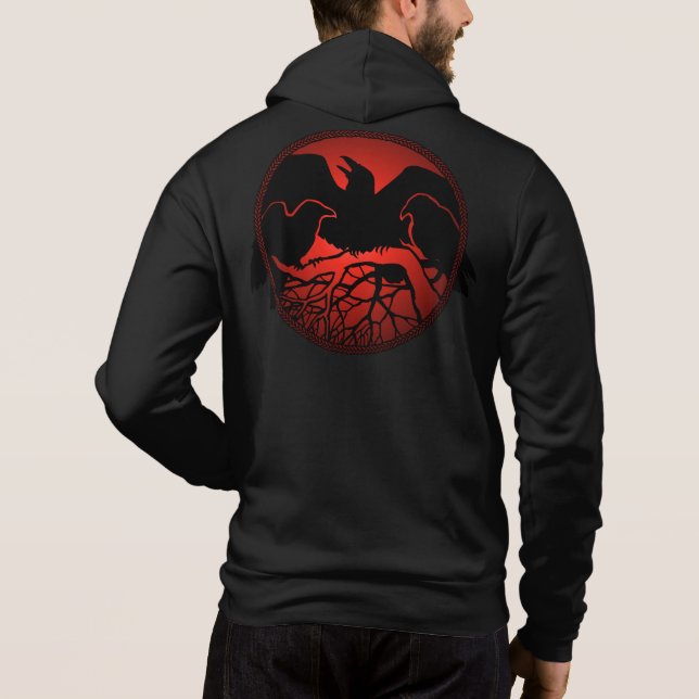 Corbeau Sweat - shirt à capuche Veste Hommes Corbe (Dos)