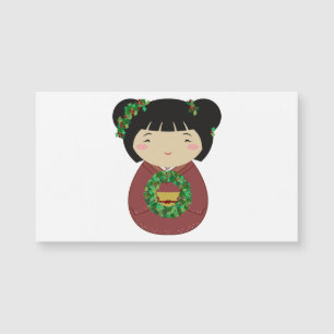 Corbeille de Noël Kokeshi