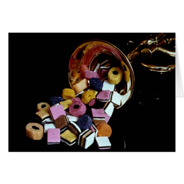 Corbeille de trompette avec bonbon de réglisse Noë (Devant horizontal)