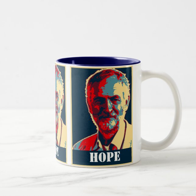 corbyn supporteur travail personnalisable HOPE mug (Droit)