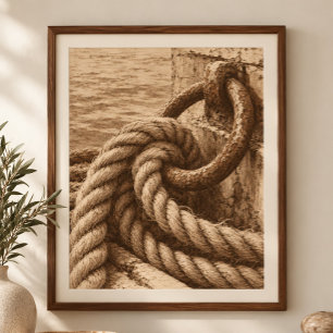 Cordages de port en impression d'art à Sienne
