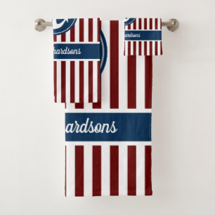 Corde d'Ancres nautiques Marine Rouge Blanc rayure