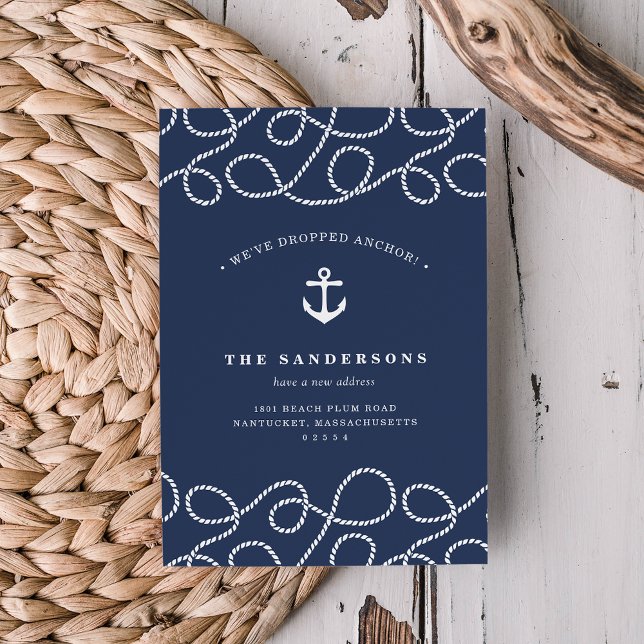 Corde nautique et Faire-part de déplacement d'Ancr (Créateur téléchargé)