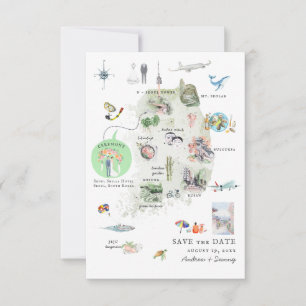 Corée   Carte Itinéraire De Mariage De Destination