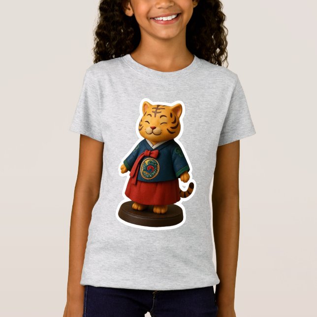 corée hanbok pour les T-shirts filles (Devant)