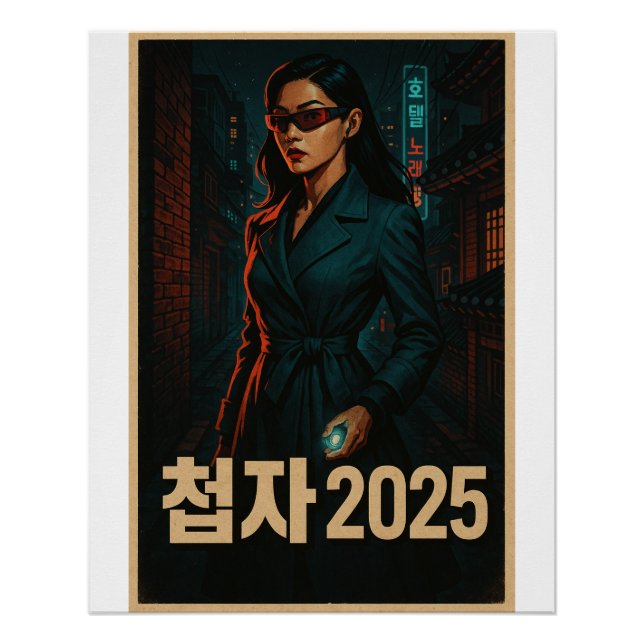 "Coréenne Female Spy 2025 - Retro Poster (Devant)