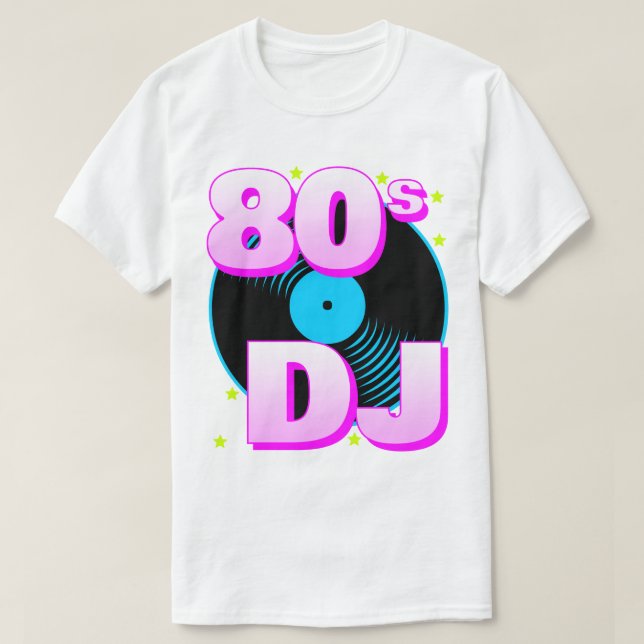 Corey Tiger 80s Retro 80s DJ T-Shirt (Design devant)