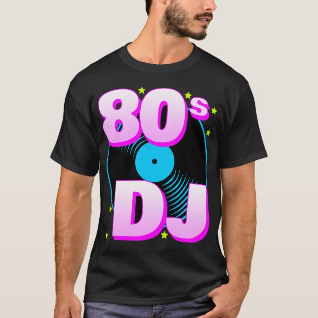 Corey Tiger 80s Retro 80s DJ T-Shirt (Devant)