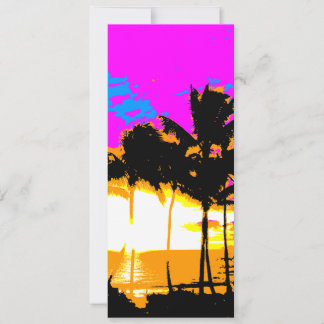 Corey Tiger 80s Vintage Palmiers Coucher de soleil