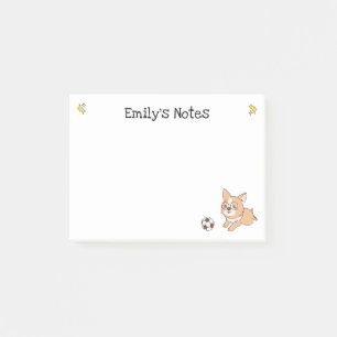 Corgi avec balle de soccer Post-it Notes