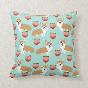 Corgi Butts mignon oreiller à lancer - pêches em