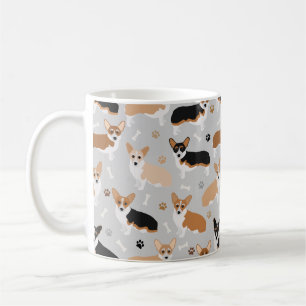 Corgi Chien Paws et os Café Mug