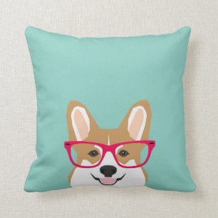 Corgi dans les lunettes - Corgi coussin de chien m