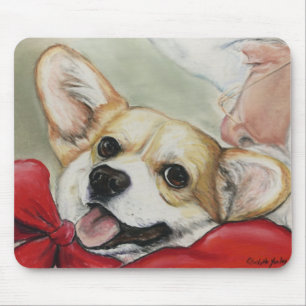 Corgi de Gallois de Pembroke et tapis de souris de