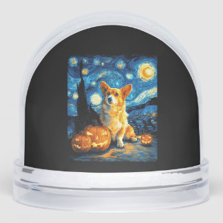 Corgi Dog Lovers Painting of van gogh starry night