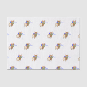 Corgi "festins obtenus ?" Papier de soie de soie