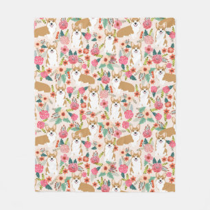 Corgi Florals couverture - joli cadeau de corgi
