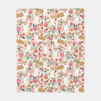 Corgi Florals couverture - joli cadeau de corgi