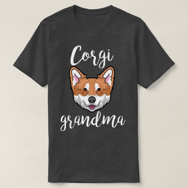 Corgi Grandma Chien Face T-Shirt Premium (Design devant)