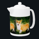Corgi joli chien<br><div class="desc">Pour les petits amoureux de les chiens,  il y a du mignon corgis tout autour. Vous pouvez également ajouter votre propre photo d'animal de compagnie. Le corgi est tiré de ma peinture en verre originale. ©Annabel Potter</div>