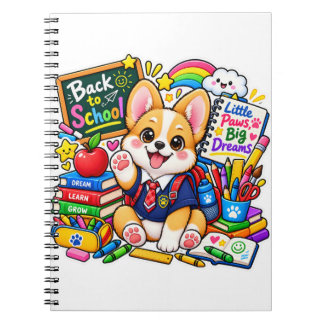 Corgi Little Paws Big Dreams Cahier Retour à l'éco