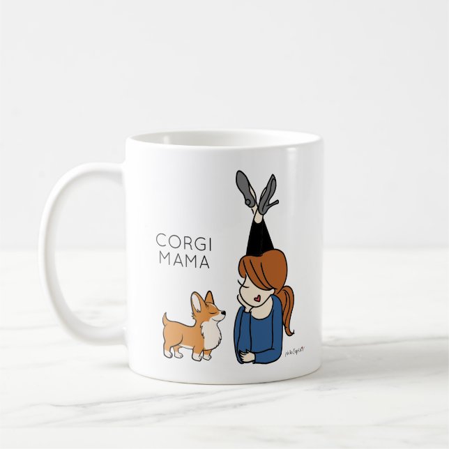 Corgi Mama Coffee Mug personnalisé (Gauche)