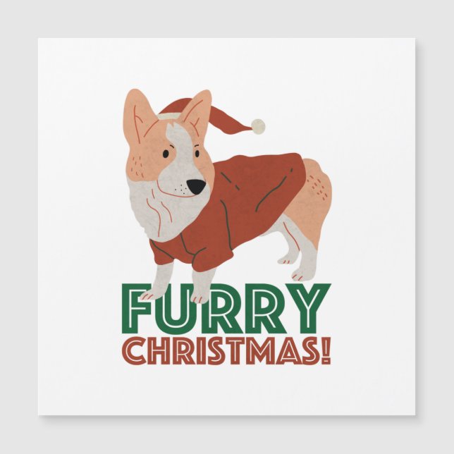 Corgi mignonne avec jeu de Noël : Feu de Noël (Devant)