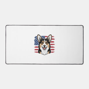 Corgi Patriotique Drapeau Américain Design Vectori