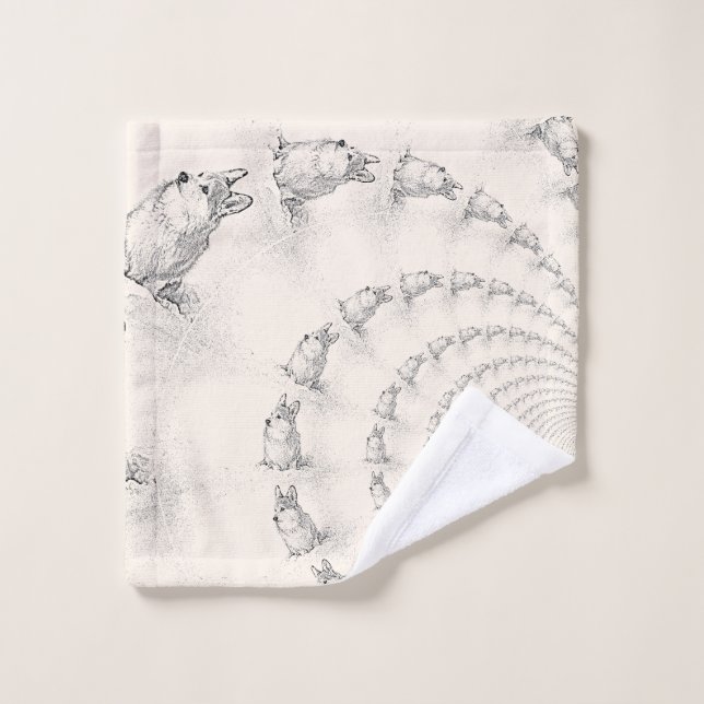 Corgi Slaveur spiral (Gant de toilette)