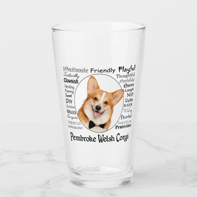 Corgi Traite Le Tumbler De Verre (Devant)