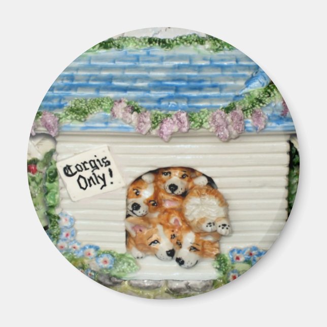 "Corgis seulement !" Corgi Magnet (Devant)