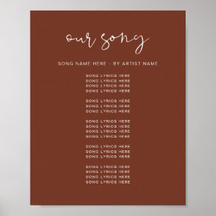 CORIANDER Boho Rust Mariage Chanson Lyrics Poster