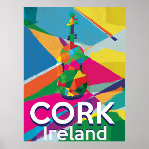 Cork, affiche du Vintage voyage irlandais