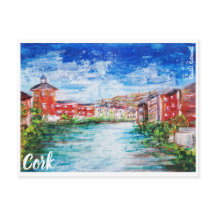 Cork, River Lee carte postale de peinture