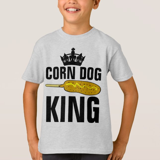 CORN DOG KING Boys Mens Funny T-shirts (Devant)