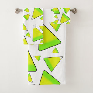 Corne à bonbons en vert et jaune
