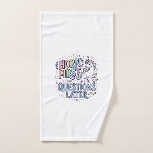 Corne de Licorne Premier Questions Plus Tard Autoc (Serviette à main)
