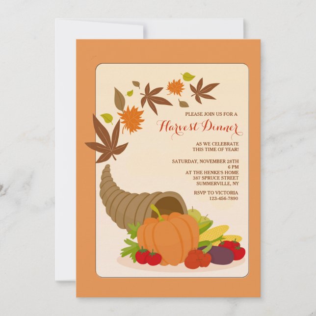 Corne de Plenty Invitation (Devant)