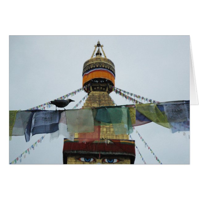 Corneille de Chambre aux prières Bodha Stupa, (Devant horizontal)